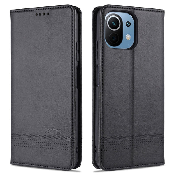 AZNS Magnetic Calf Texture Horizontal Flip Leather Case with Card Slots & Holder & Wallet, For OPPO A54 4G, For OPPO A94 5G, For OPPO A95 5G, For Xiaomi Mi 11 Lite