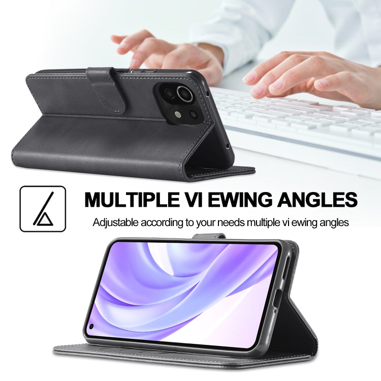 LC.IMEEKE Calf Texture Horizontal Flip Leather Case, with Holder & Card Slots & Wallet, For Xiaomi Mi 11 Lite, For Samsung Galaxy A82