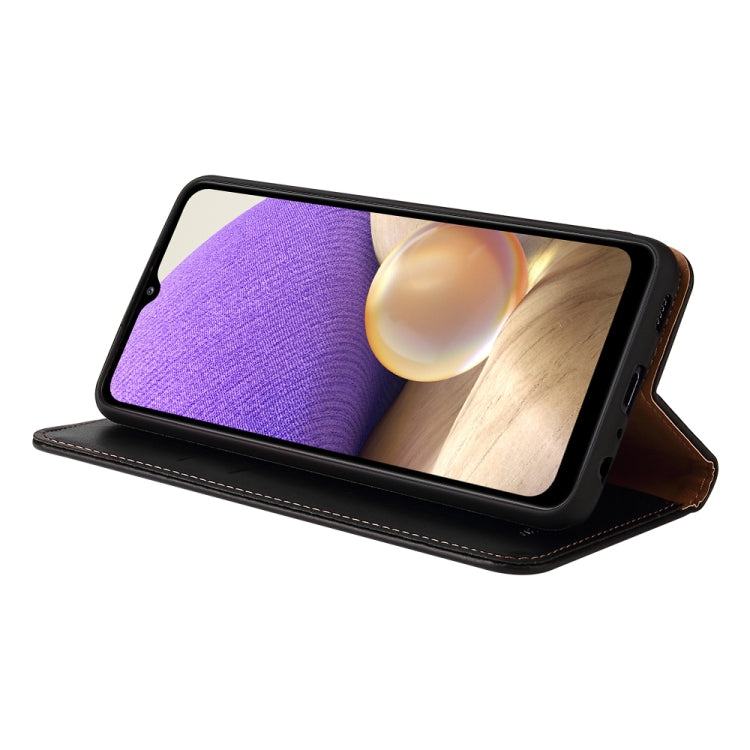 Fierre Shann PU Genuine Leather Texture Horizontal Flip Leather Case with Holder & Card Slots & Wallet, For Samsung Galaxy A32 5G, For Samsung Galaxy A72 5G, For Samsung Galaxy A52 5G