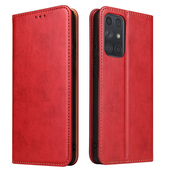 Fierre Shann PU Genuine Leather Texture Horizontal Flip Leather Case with Holder & Card Slots & Wallet, For Samsung Galaxy A32 5G, For Samsung Galaxy A72 5G, For Samsung Galaxy A52 5G