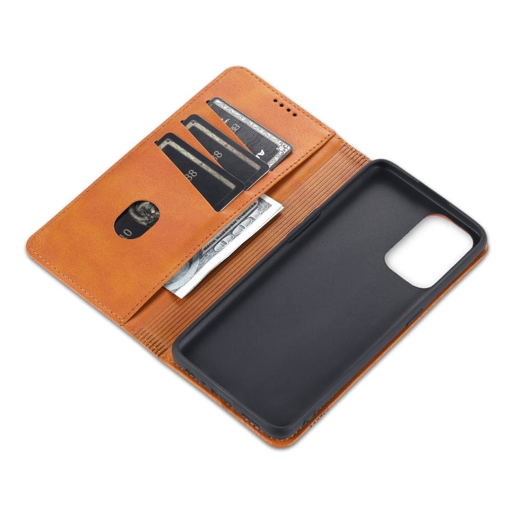 AZNS Magnetic Calf Texture Horizontal Flip Leather Case with Card Slots & Holder & Wallet, For OPPO A74 4G / F19