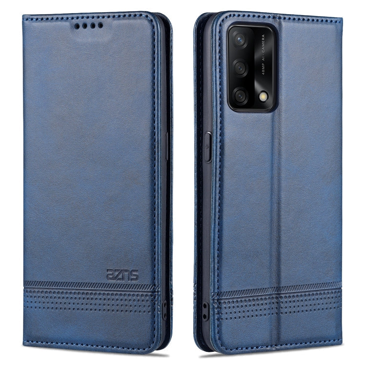 AZNS Magnetic Calf Texture Horizontal Flip Leather Case with Card Slots & Holder & Wallet, For OPPO A74 4G / F19