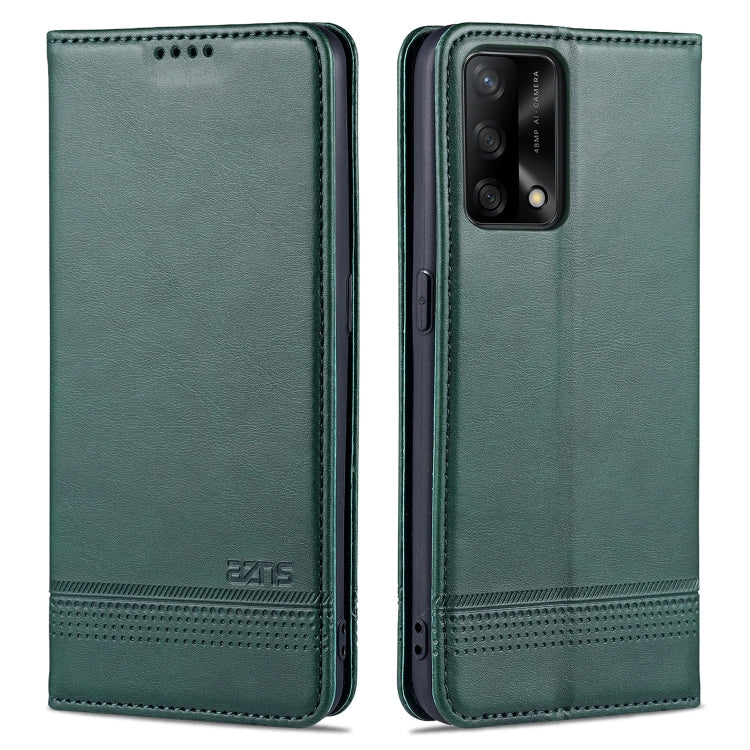 AZNS Magnetic Calf Texture Horizontal Flip Leather Case with Card Slots & Holder & Wallet, For OPPO A74 4G / F19