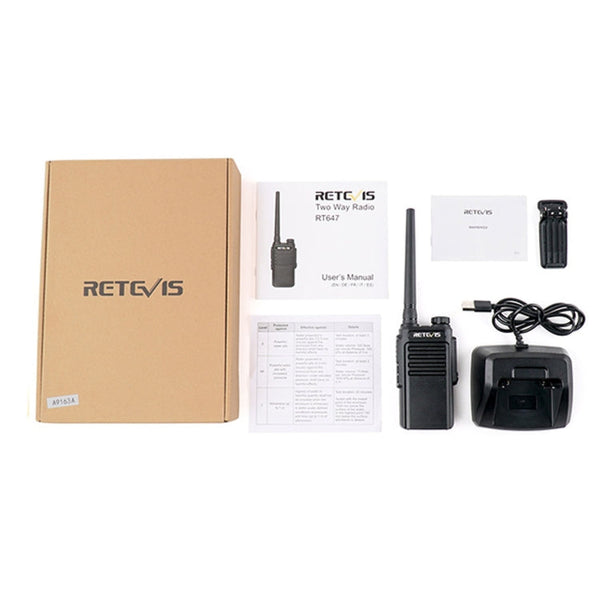 RETEVIS RT47 PMR446 16CHS IP67 Waterproof FRS Two Way Radio Handheld Walkie Talkie, EU Plug