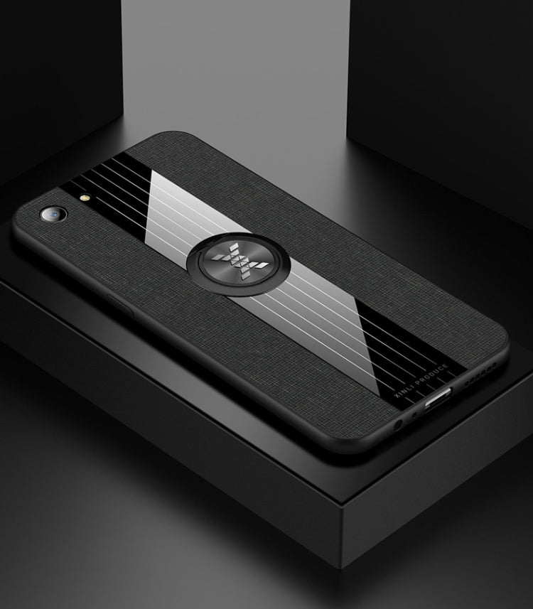 XINLI Stitching Cloth Textue Shockproof TPU Protective Case with Ring Holder