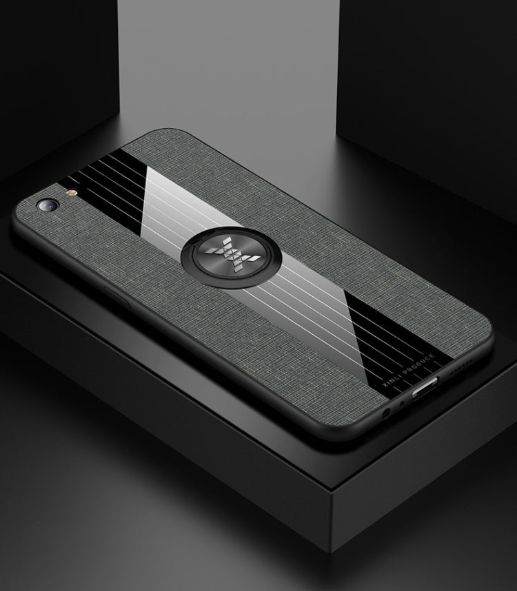 XINLI Stitching Cloth Textue Shockproof TPU Protective Case with Ring Holder