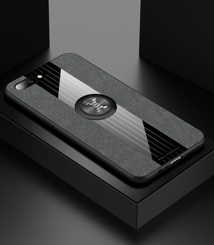 XINLI Stitching Cloth Textue Shockproof TPU Protective Case with Ring Holder