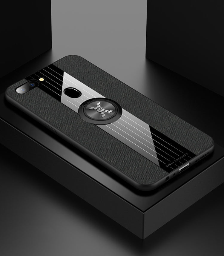 XINLI Stitching Cloth Textue Shockproof TPU Protective Case with Ring Holder