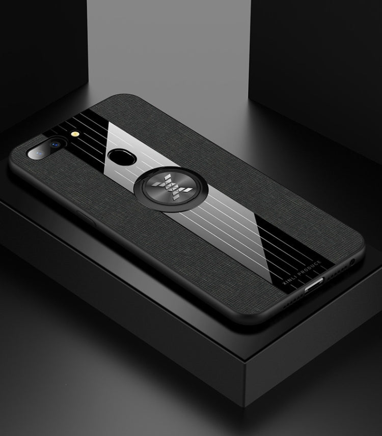 XINLI Stitching Cloth Textue Shockproof TPU Protective Case with Ring Holder