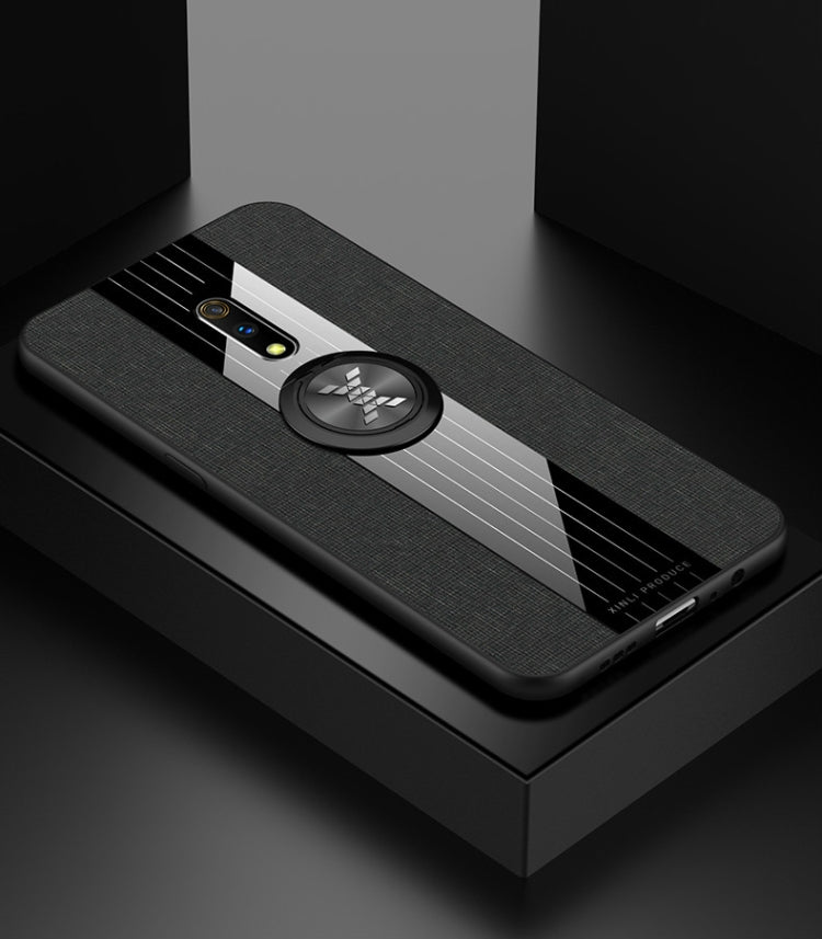 XINLI Stitching Cloth Textue Shockproof TPU Protective Case with Ring Holder