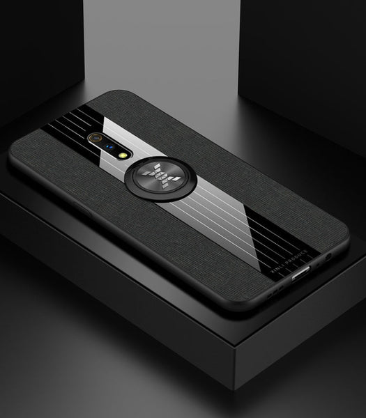 XINLI Stitching Cloth Textue Shockproof TPU Protective Case with Ring Holder