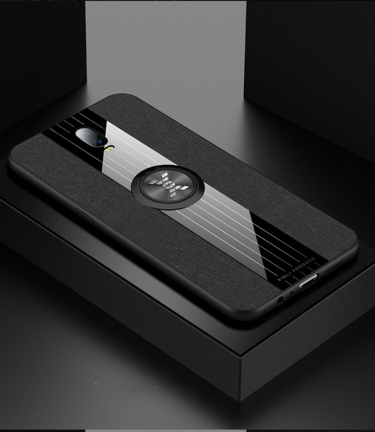 XINLI Stitching Cloth Textue Shockproof TPU Protective Case with Ring Holder