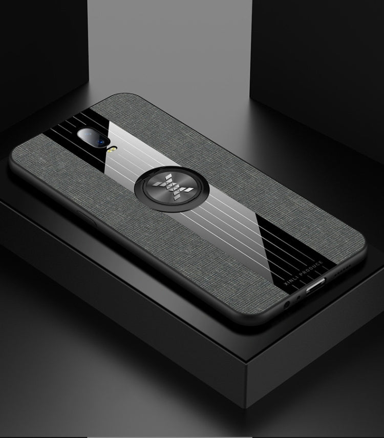 XINLI Stitching Cloth Textue Shockproof TPU Protective Case with Ring Holder