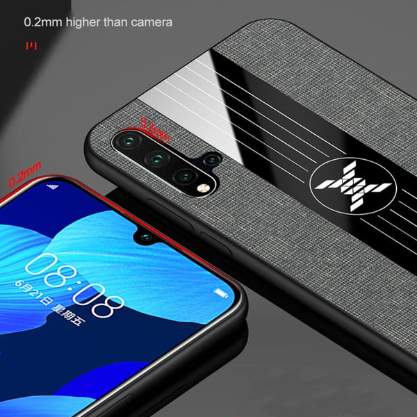 XINLI Stitching Cloth Textue Shockproof TPU Protective Case with Ring Holder, For Huawei nova 5, For Huawei nova 5i, For Huawei nova 5i Pro, For Huawei P20