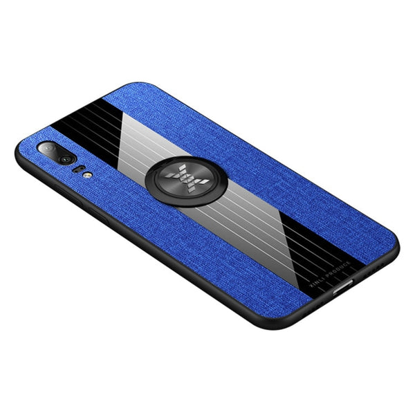 XINLI Stitching Cloth Textue Shockproof TPU Protective Case with Ring Holder, For Huawei nova 5, For Huawei nova 5i, For Huawei nova 5i Pro, For Huawei P20