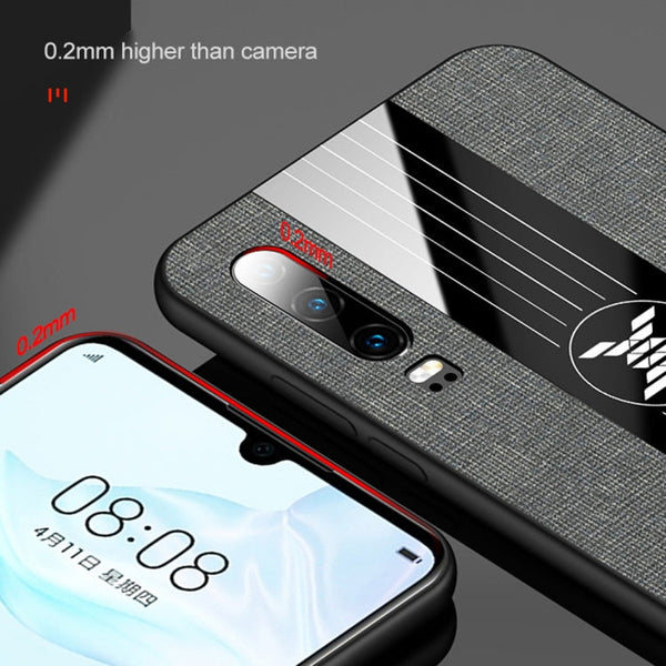 XINLI Stitching Cloth Textue Shockproof TPU Protective Case with Ring Holder, For Huawei P30 Pro
