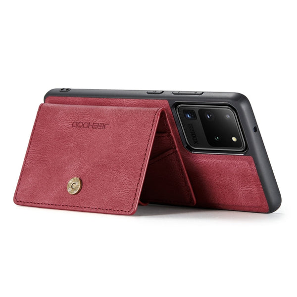 JEEHOOD Retro Magnetic Detachable Protective Case with Wallet & Card Slot & Holder, For Samsung Galaxy S20 Ultra 5G, For Samsung Galaxy Note20 Ultra, For Samsung Galaxy S21 FE