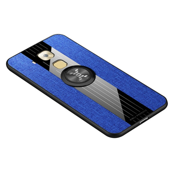 XINLI Stitching Cloth Textue Shockproof TPU Protective Case with Ring Holder, For Huawei Enjoy 9s, For Huawei Maimang 5, For Huawei Maimang 6, For Huawei Mate 20 Lite / Maimang 7
