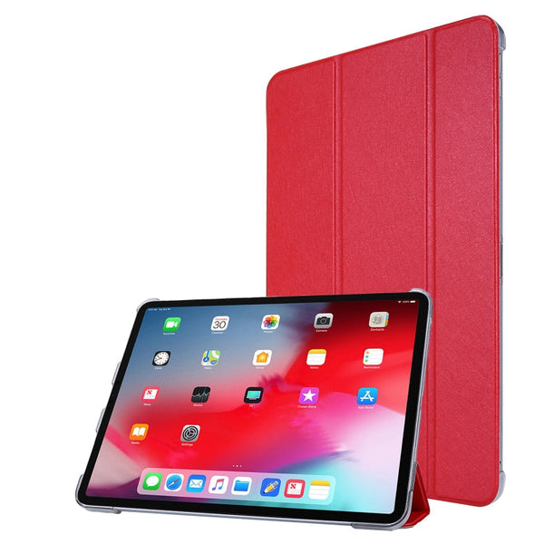 Silk Texture Three-fold Horizontal Flip Leather Case with Holder & Pen Slot, For Samsung Galaxy Tab A7 Lite 8.7 T220 / T225, For iPad Air 13 2025 / 2024 / iPad Pro 12.9 2022 / 2021