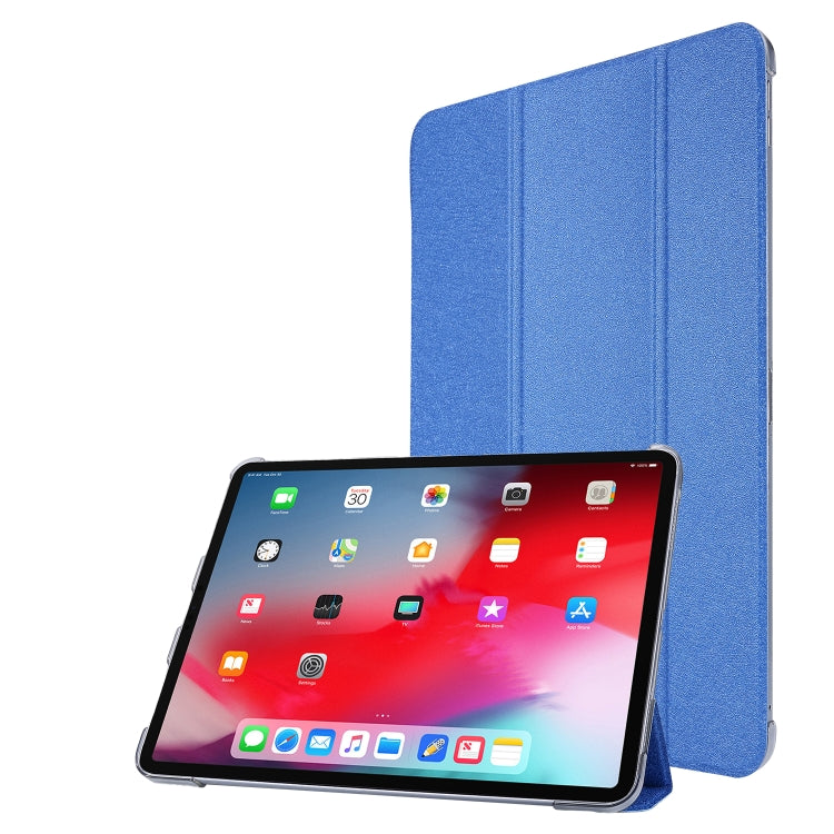 Silk Texture Three-fold Horizontal Flip Leather Case with Holder & Pen Slot, For Samsung Galaxy Tab A7 Lite 8.7 T220 / T225, For iPad Air 13 2025 / 2024 / iPad Pro 12.9 2022 / 2021
