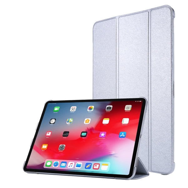 Silk Texture Three-fold Horizontal Flip Leather Case with Holder & Pen Slot, For iPad Pro 11 (2021)
