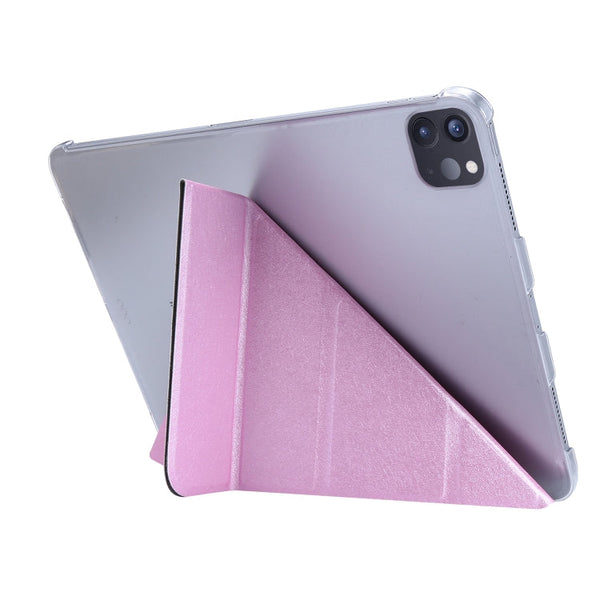 Silk Texture Horizontal Deformation Flip Leather Case with Holder