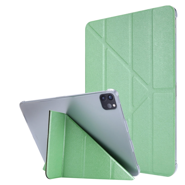 Silk Texture Horizontal Deformation Flip Leather Case with Holder