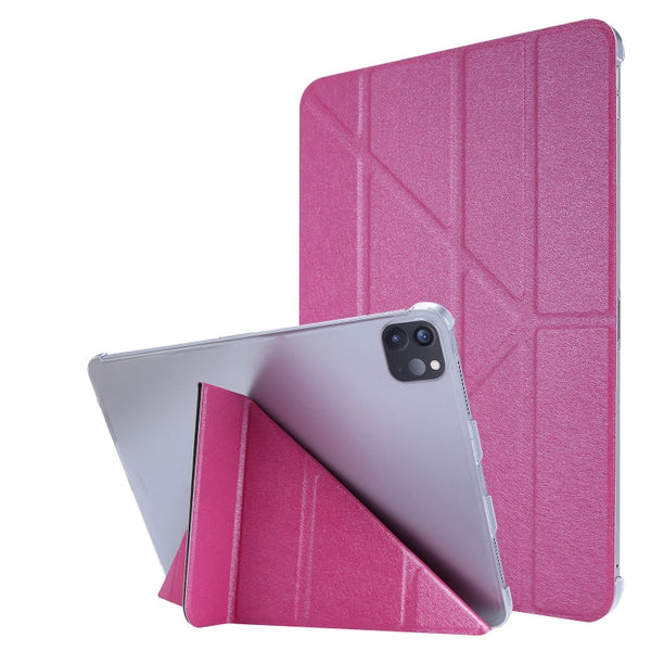 Silk Texture Horizontal Deformation Flip Leather Case with Holder