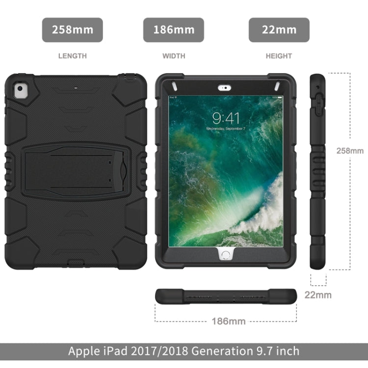 3-Layer Protection  Screen Frame + PC + Silicone Shockproof Combination Case with Holder