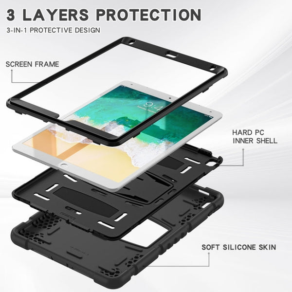3-Layer Protection  Screen Frame + PC + Silicone Shockproof Combination Case with Holder