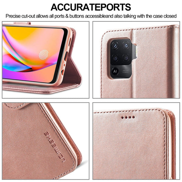 LC.IMEEKE Calf Texture Horizontal Flip Leather Case, with Holder & Card Slots & Wallet, For OPPO F19 Pro/A94 4G/Reno 5F, For OPPO Realme 8 / 8 Pro