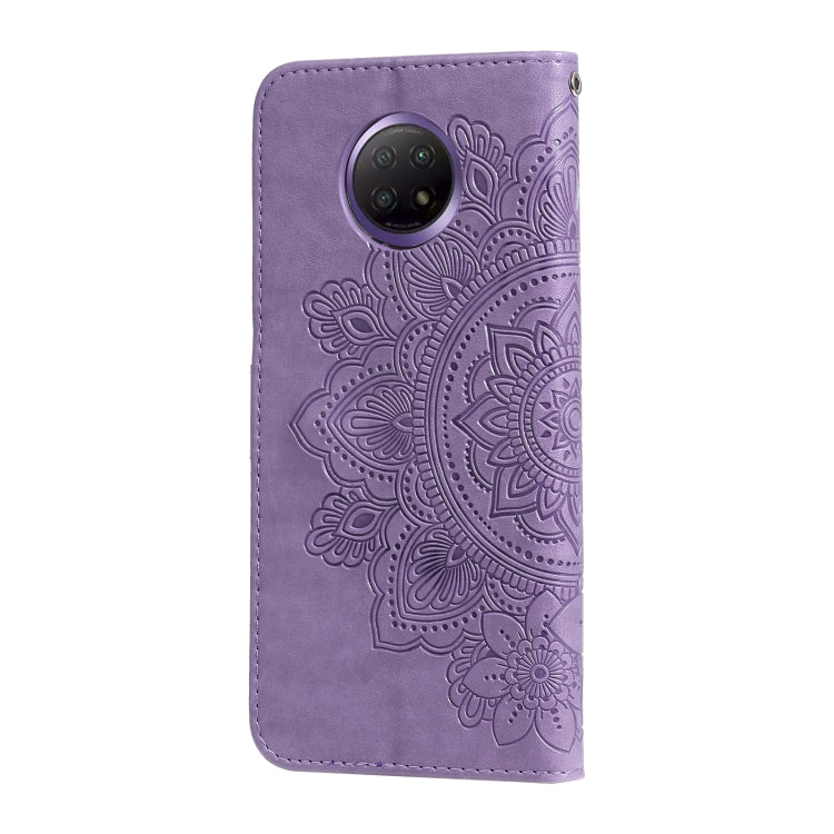 7-petal Flowers Embossing Pattern Horizontal Flip PU Leather Case with Holder & Card Slots & Wallet & Photo Frame, For Xiaomi Redmi Note 9T 5G / Note 9 5G (CN Version), For Xiaomi Redmi Note 9 4G (Foreign Version) / Mi 10X 4G                           ...