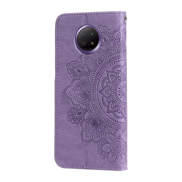 7-petal Flowers Embossing Pattern Horizontal Flip PU Leather Case with Holder & Card Slots & Wallet & Photo Frame, For Xiaomi Redmi Note 9T 5G / Note 9 5G (CN Version), For Xiaomi Redmi Note 9 4G (Foreign Version) / Mi 10X 4G                           ...
