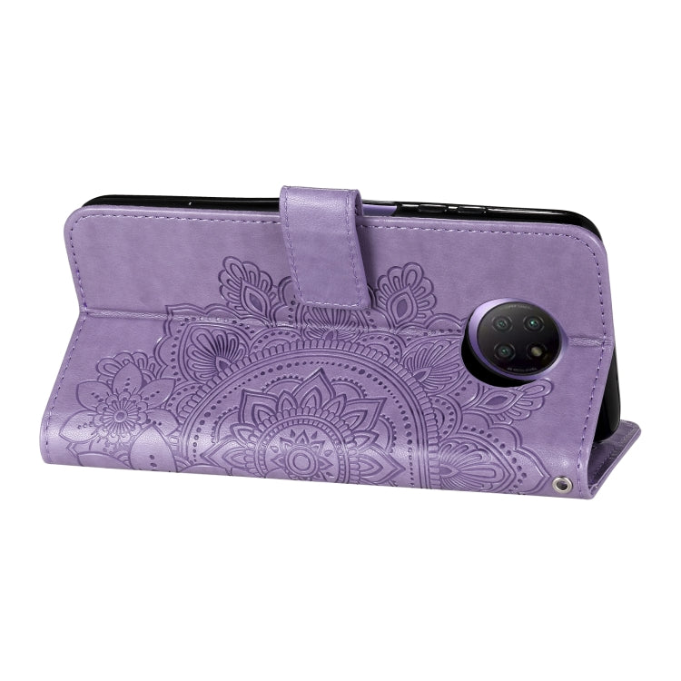 7-petal Flowers Embossing Pattern Horizontal Flip PU Leather Case with Holder & Card Slots & Wallet & Photo Frame, For Xiaomi Redmi Note 9T 5G / Note 9 5G (CN Version), For Xiaomi Redmi Note 9 4G (Foreign Version) / Mi 10X 4G                           ...