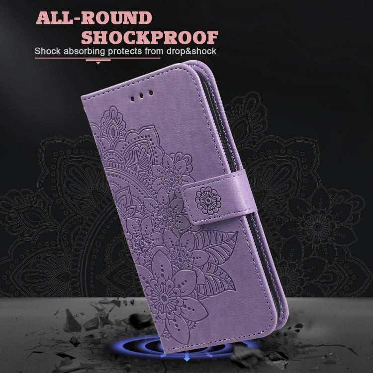 7-petal Flowers Embossing Pattern Horizontal Flip PU Leather Case with Holder & Card Slots & Wallet & Photo Frame, For Xiaomi Redmi Note 9T 5G / Note 9 5G (CN Version), For Xiaomi Redmi Note 9 4G (Foreign Version) / Mi 10X 4G                           ...