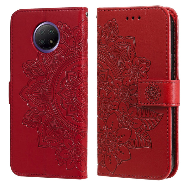 7-petal Flowers Embossing Pattern Horizontal Flip PU Leather Case with Holder & Card Slots & Wallet & Photo Frame, For Xiaomi Redmi Note 9T 5G / Note 9 5G (CN Version), For Xiaomi Redmi Note 9 4G (Foreign Version) / Mi 10X 4G                           ...