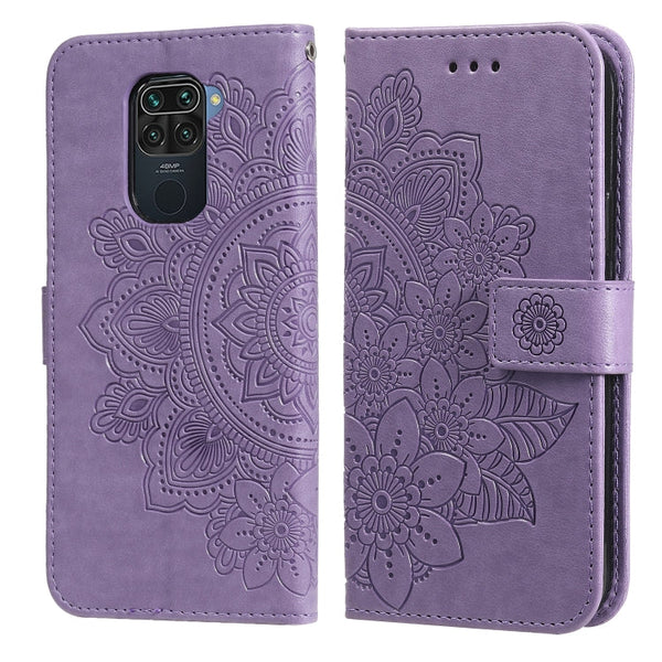 7-petal Flowers Embossing Pattern Horizontal Flip PU Leather Case with Holder & Card Slots & Wallet & Photo Frame, For Xiaomi Redmi Note 9T 5G / Note 9 5G (CN Version), For Xiaomi Redmi Note 9 4G (Foreign Version) / Mi 10X 4G                           ...