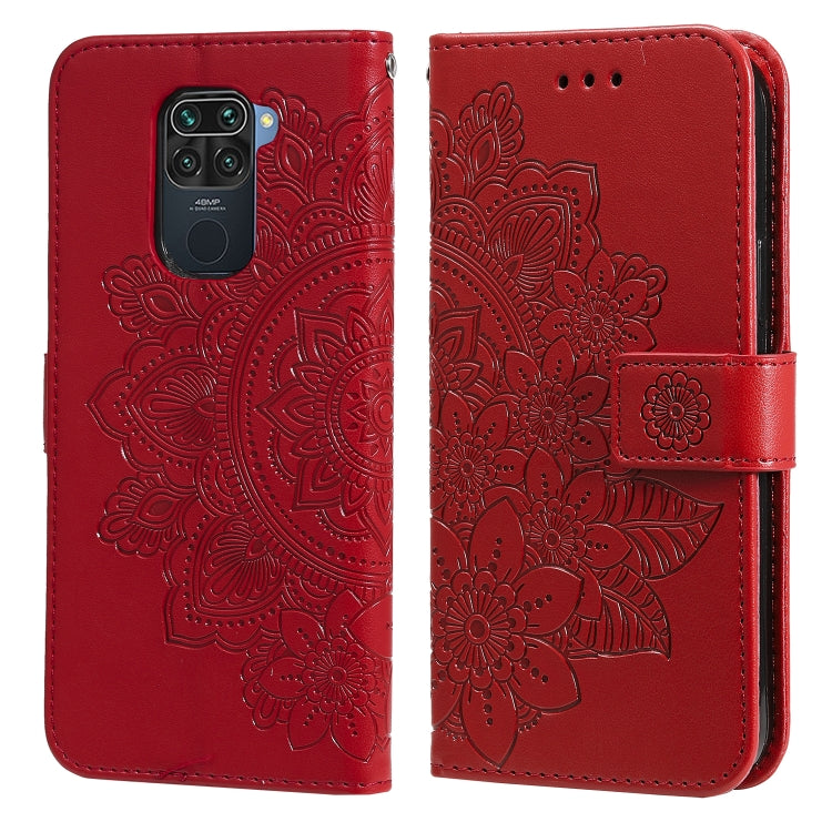 7-petal Flowers Embossing Pattern Horizontal Flip PU Leather Case with Holder & Card Slots & Wallet & Photo Frame, For Xiaomi Redmi Note 9T 5G / Note 9 5G (CN Version), For Xiaomi Redmi Note 9 4G (Foreign Version) / Mi 10X 4G                           ...