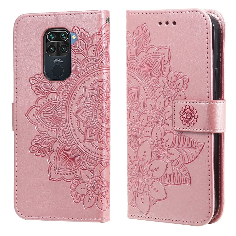 7-petal Flowers Embossing Pattern Horizontal Flip PU Leather Case with Holder & Card Slots & Wallet & Photo Frame, For Xiaomi Redmi Note 9T 5G / Note 9 5G (CN Version), For Xiaomi Redmi Note 9 4G (Foreign Version) / Mi 10X 4G                           ...