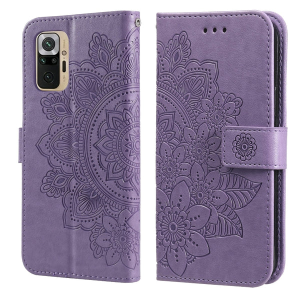 7-petal Flowers Embossing Pattern Horizontal Flip PU Leather Case with Holder & Card Slots & Wallet & Photo Frame, For Xiaomi Redmi Note 9T 5G / Note 9 5G (CN Version), For Xiaomi Redmi Note 9 4G (Foreign Version) / Mi 10X 4G                           ...