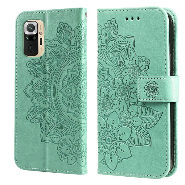 7-petal Flowers Embossing Pattern Horizontal Flip PU Leather Case with Holder & Card Slots & Wallet & Photo Frame, For Xiaomi Redmi Note 9T 5G / Note 9 5G (CN Version), For Xiaomi Redmi Note 9 4G (Foreign Version) / Mi 10X 4G                           ...