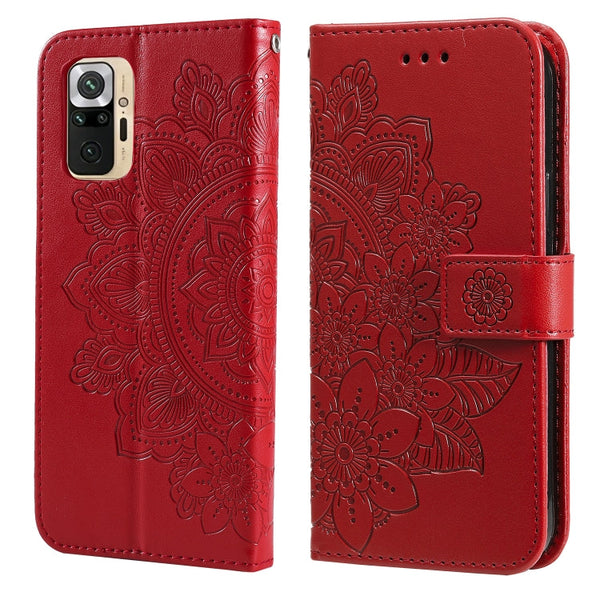 7-petal Flowers Embossing Pattern Horizontal Flip PU Leather Case with Holder & Card Slots & Wallet & Photo Frame, For Xiaomi Redmi Note 9T 5G / Note 9 5G (CN Version), For Xiaomi Redmi Note 9 4G (Foreign Version) / Mi 10X 4G                           ...