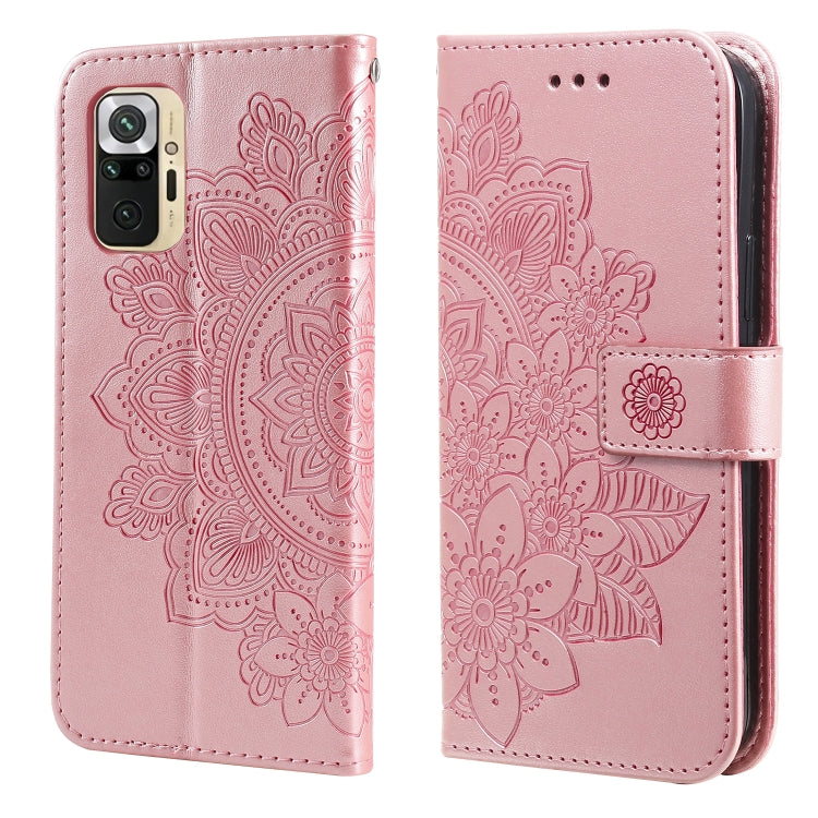 7-petal Flowers Embossing Pattern Horizontal Flip PU Leather Case with Holder & Card Slots & Wallet & Photo Frame, For Xiaomi Redmi Note 9T 5G / Note 9 5G (CN Version), For Xiaomi Redmi Note 9 4G (Foreign Version) / Mi 10X 4G                           ...