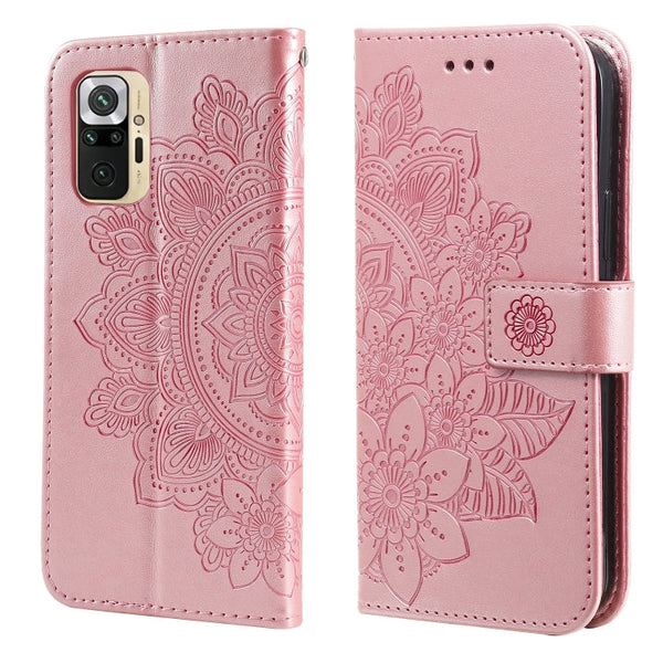 7-petal Flowers Embossing Pattern Horizontal Flip PU Leather Case with Holder & Card Slots & Wallet & Photo Frame, For Xiaomi Redmi Note 9T 5G / Note 9 5G (CN Version), For Xiaomi Redmi Note 9 4G (Foreign Version) / Mi 10X 4G                           ...