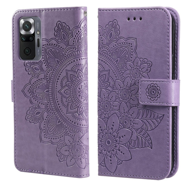 7-petal Flowers Embossing Pattern Horizontal Flip PU Leather Case with Holder & Card Slots & Wallet & Photo Frame, For Xiaomi Redmi Note 9T 5G / Note 9 5G (CN Version), For Xiaomi Redmi Note 9 4G (Foreign Version) / Mi 10X 4G                           ...