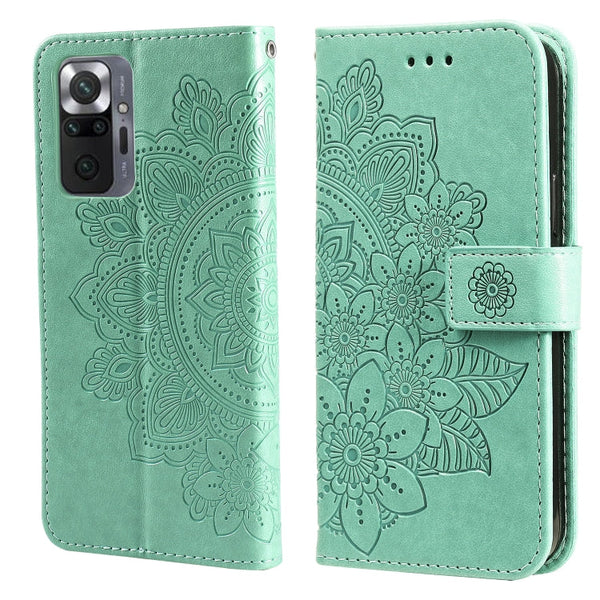 7-petal Flowers Embossing Pattern Horizontal Flip PU Leather Case with Holder & Card Slots & Wallet & Photo Frame, For Xiaomi Redmi Note 9T 5G / Note 9 5G (CN Version), For Xiaomi Redmi Note 9 4G (Foreign Version) / Mi 10X 4G                           ...