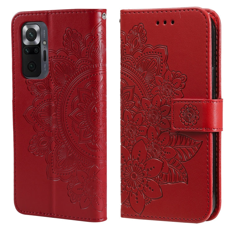 7-petal Flowers Embossing Pattern Horizontal Flip PU Leather Case with Holder & Card Slots & Wallet & Photo Frame, For Xiaomi Redmi Note 9T 5G / Note 9 5G (CN Version), For Xiaomi Redmi Note 9 4G (Foreign Version) / Mi 10X 4G                           ...
