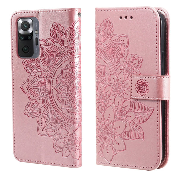 7-petal Flowers Embossing Pattern Horizontal Flip PU Leather Case with Holder & Card Slots & Wallet & Photo Frame, For Xiaomi Redmi Note 9T 5G / Note 9 5G (CN Version), For Xiaomi Redmi Note 9 4G (Foreign Version) / Mi 10X 4G                           ...