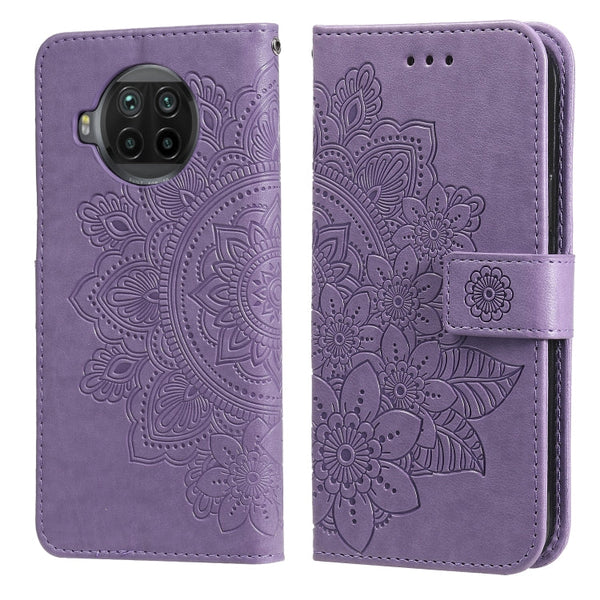 7-petal Flowers Embossing Pattern Horizontal Flip PU Leather Case with Holder & Card Slots & Wallet & Photo Frame, For Xiaomi Mi 10T Lite, For Xiaomi Mi 10T Pro, For Xiaomi Mi 11, For Xiaomi Poco X3/X3 Pro/X3 NFC