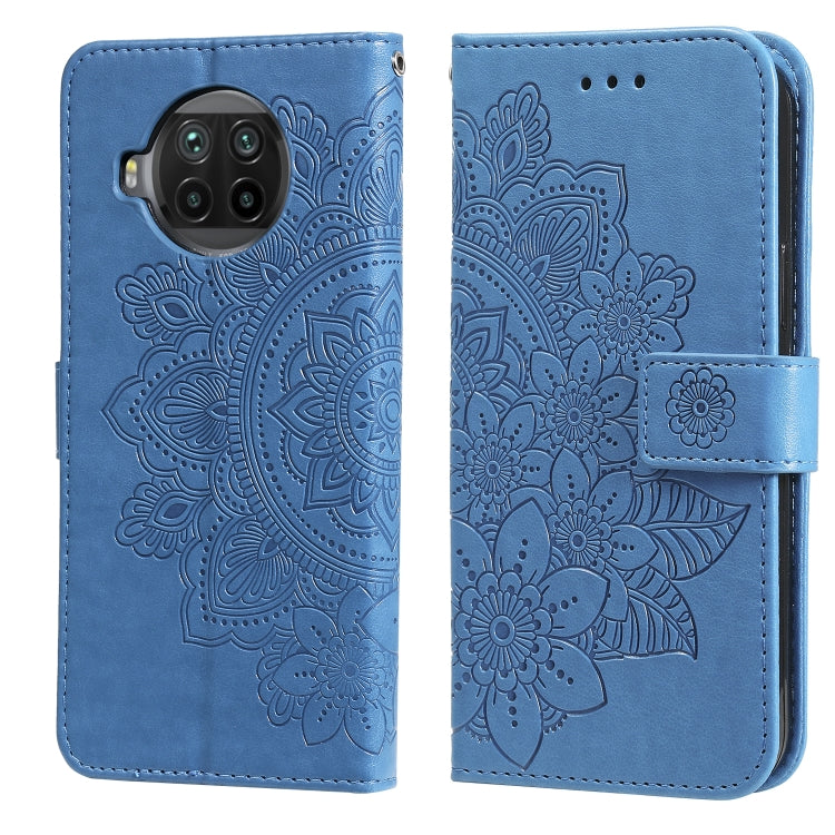 7-petal Flowers Embossing Pattern Horizontal Flip PU Leather Case with Holder & Card Slots & Wallet & Photo Frame, For Xiaomi Mi 10T Lite, For Xiaomi Mi 10T Pro, For Xiaomi Mi 11, For Xiaomi Poco X3/X3 Pro/X3 NFC